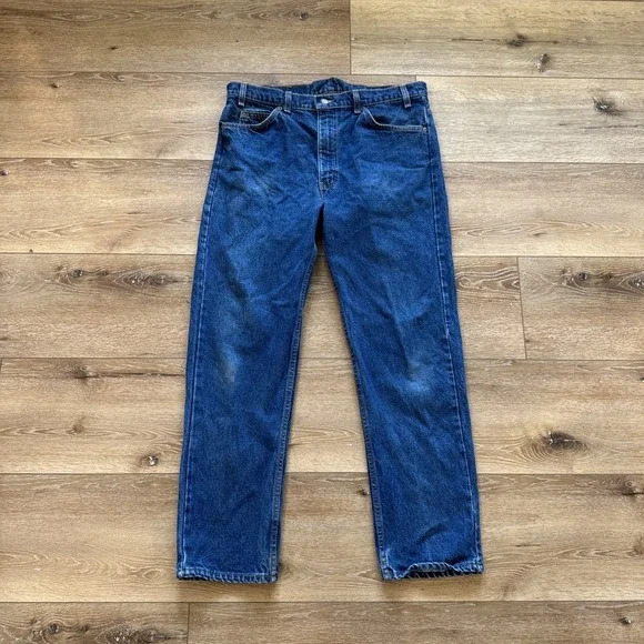 Levis 505 Jeans Mens 36 x 30 Denim Regular Fit Straight Reg‎ 80s Orange Tab VTG